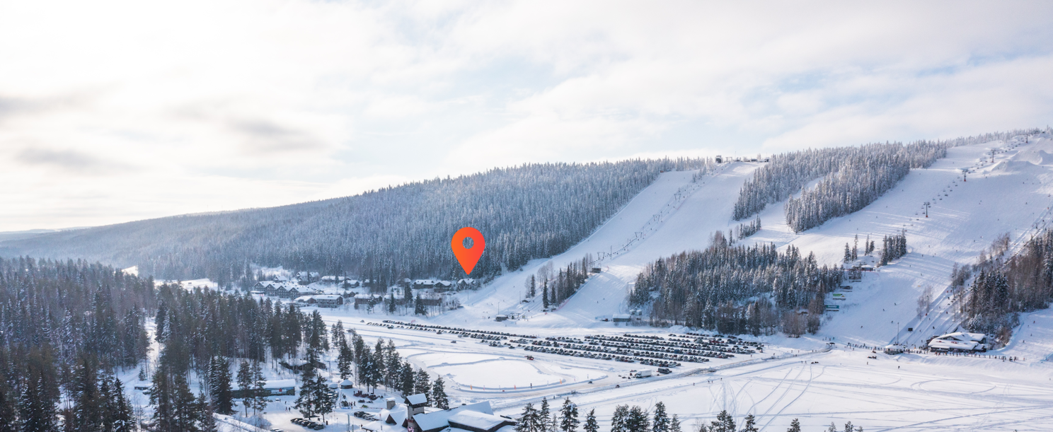 Ilmakuva Passoon majoituksesta Tahkolla